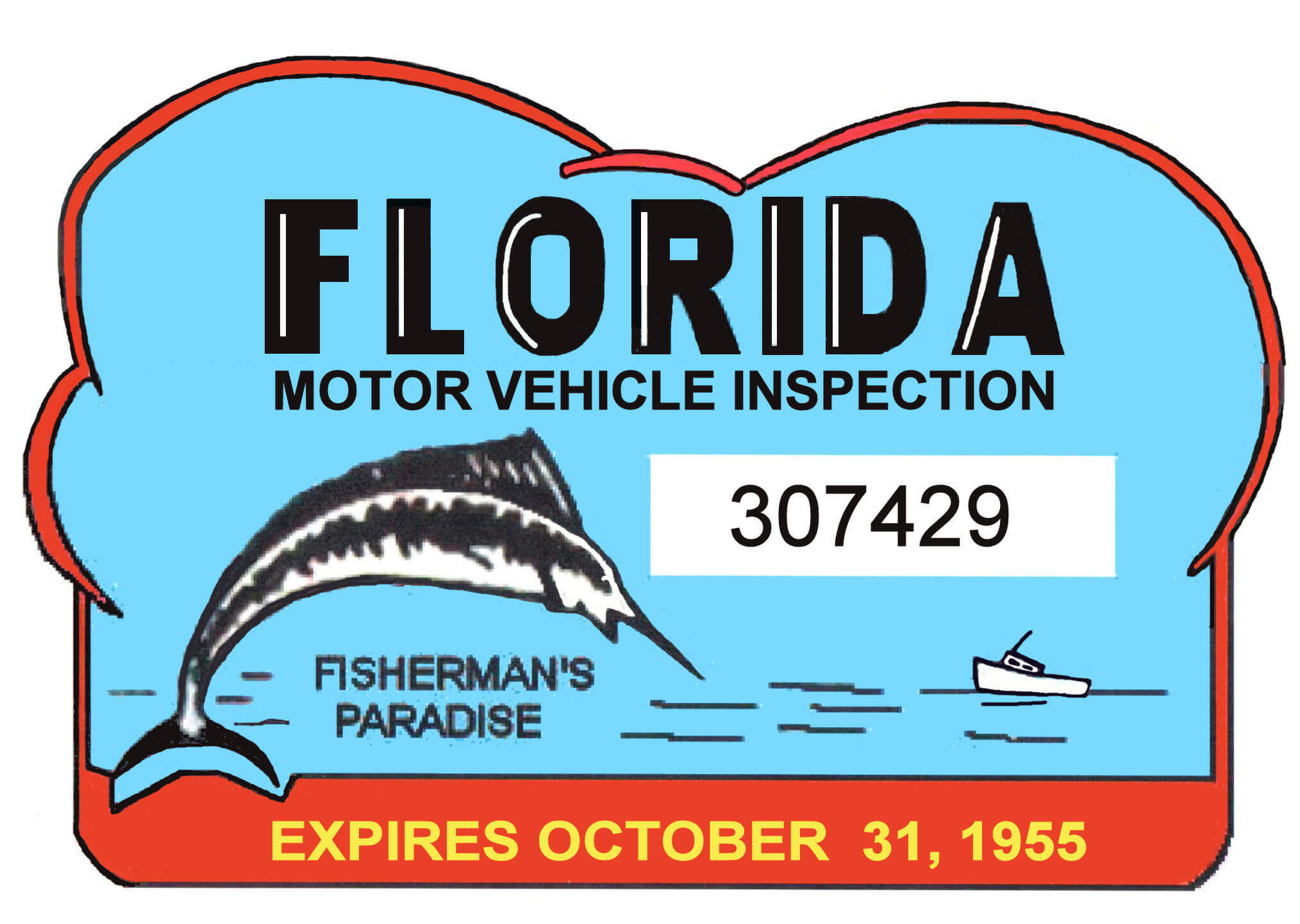 (image for) 1955 Florida Inspection sticker